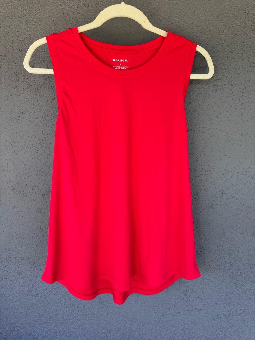 Gradual Red Sleeveless Tank — Classic A-Line Fit